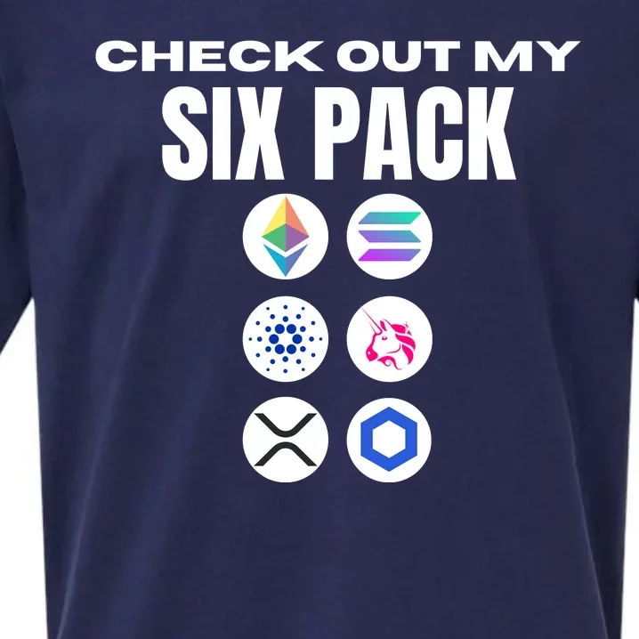 Check Out My Six Pack, Funny Gym Crypto Altcoin Lovers Meme Sueded Cloud Jersey T-Shirt