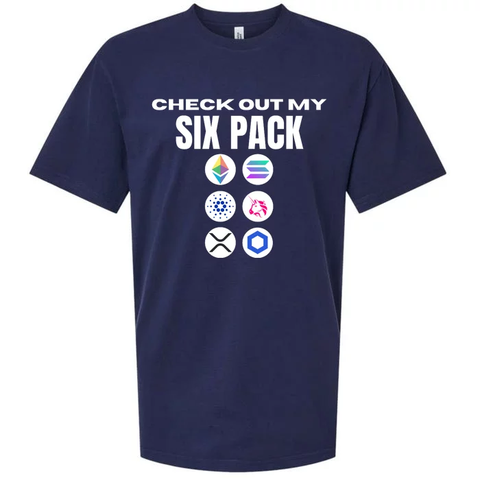 Check Out My Six Pack, Funny Gym Crypto Altcoin Lovers Meme Sueded Cloud Jersey T-Shirt