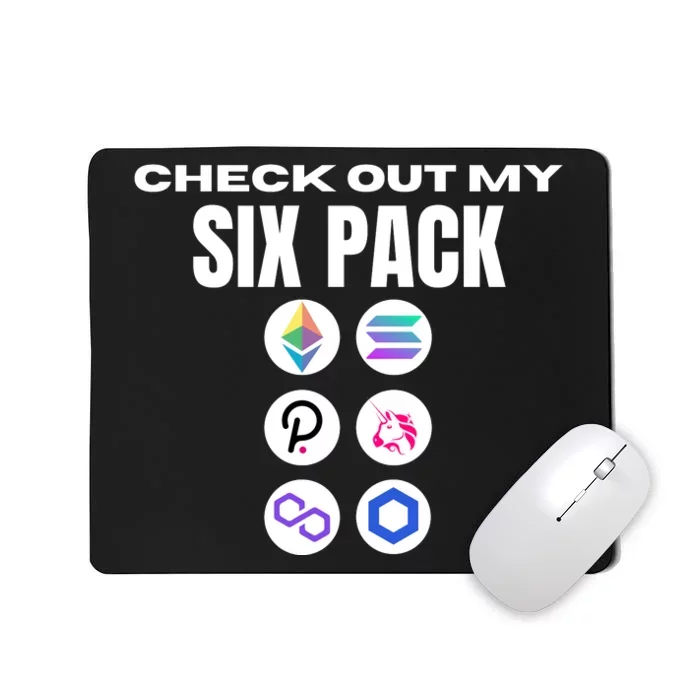 Check Out My Six Pack, Funny Gym Crypto, Funny Altcoin Mousepad