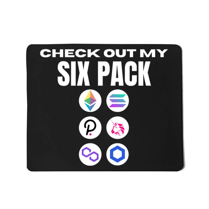 Check Out My Six Pack, Funny Gym Crypto, Funny Altcoin Mousepad