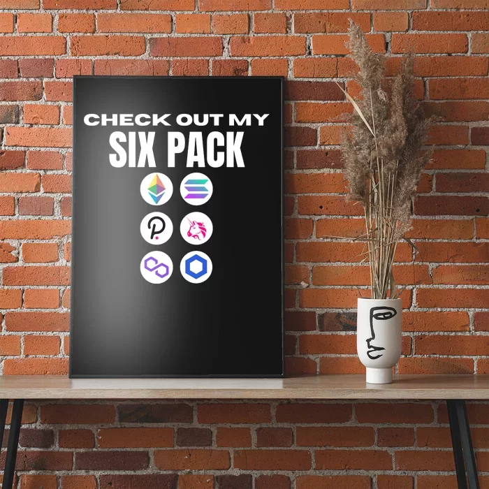 Check Out My Six Pack, Funny Gym Crypto, Funny Altcoin Poster