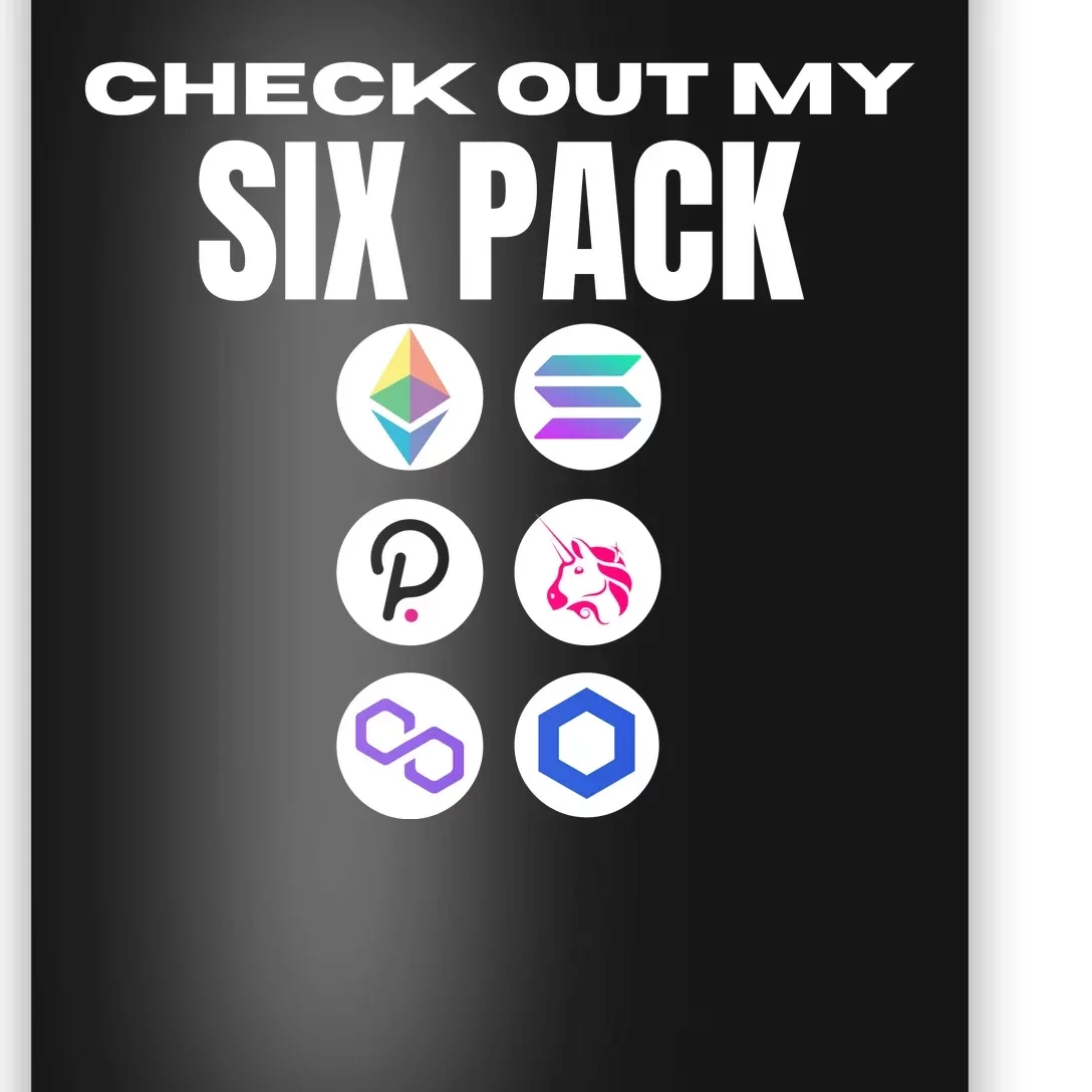 Check Out My Six Pack, Funny Gym Crypto, Funny Altcoin Poster