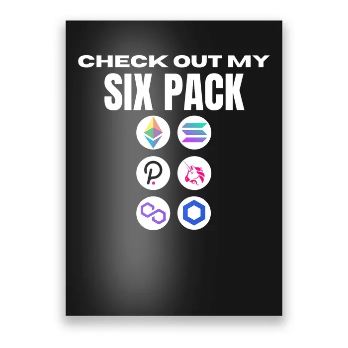 Check Out My Six Pack, Funny Gym Crypto, Funny Altcoin Poster