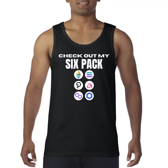 Check Out My Six Pack, Funny Gym Crypto, Funny Altcoin Tank Top