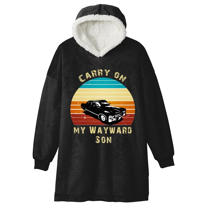 Carry On My Wayward Son Vintage Hooded Wearable Blanket