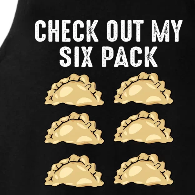 Check Out My Six Pack 6funny Giftpack Polish Pierogi Six Pack Cool Gift Ladies Tri-Blend Wicking Tank