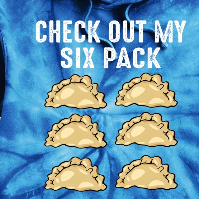 Check Out My Six Pack 6funny Giftpack Polish Pierogi Six Pack Cool Gift Tie Dye Hoodie