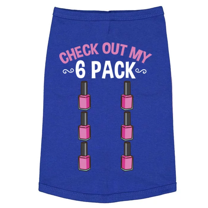 Check Out My Six Pack Nail Polish Gift Doggie Tank