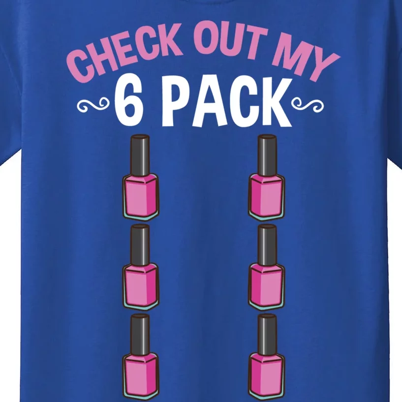 Check Out My Six Pack Nail Polish Gift Kids T-Shirt