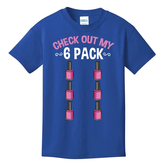 Check Out My Six Pack Nail Polish Gift Kids T-Shirt