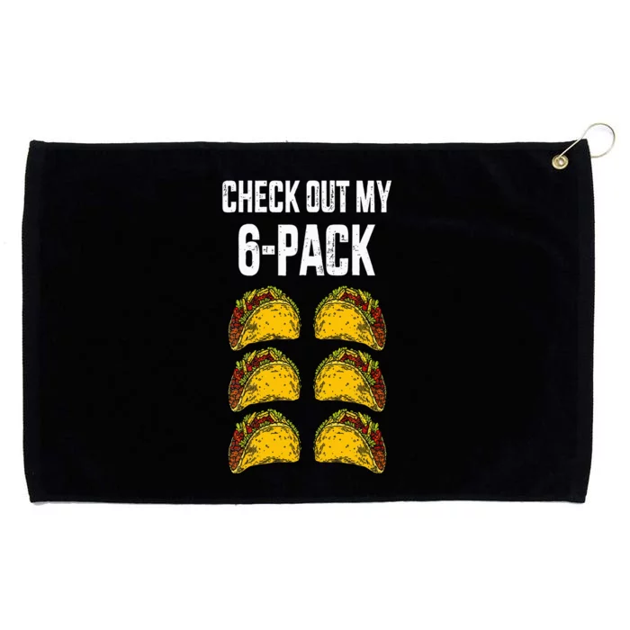 Check Out My Six 6 Pack With Tacos For Cinco De Mayo Grommeted Golf Towel