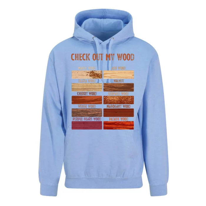 Check Out My Wood Woodworking Carpenter Handyman Woodworkers Unisex Surf Hoodie