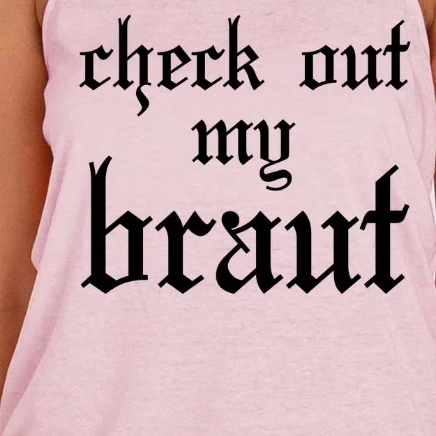 Check Out My Braut Oktoberfest Women's Knotted Racerback Tank