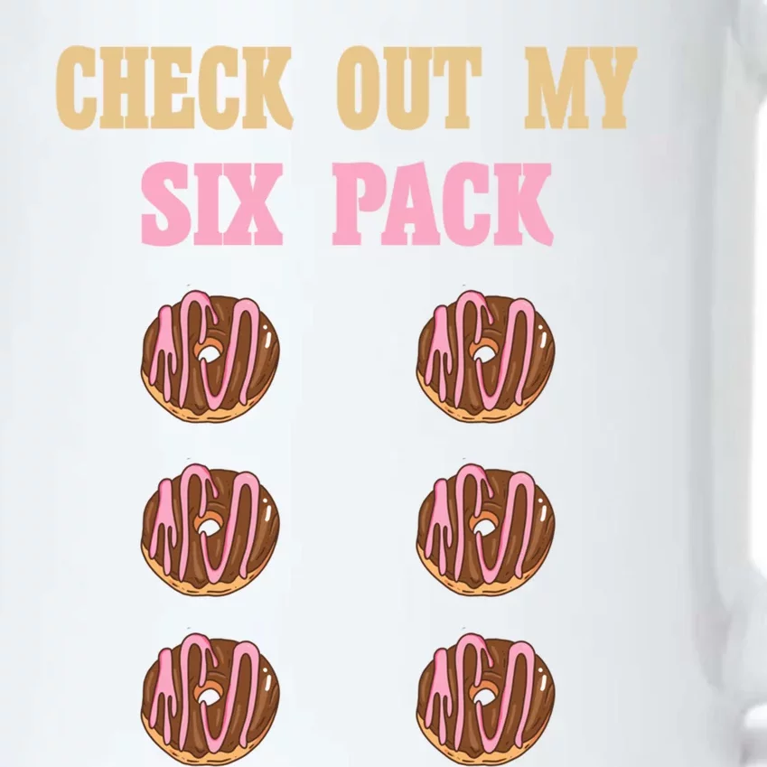 Check Out My Six 6 Pack Chocolate Donut Weightlifting Gift Black Color Changing Mug