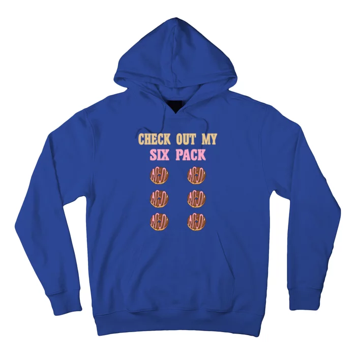 Check Out My Six 6 Pack Chocolate Donut Weightlifting Gift Hoodie