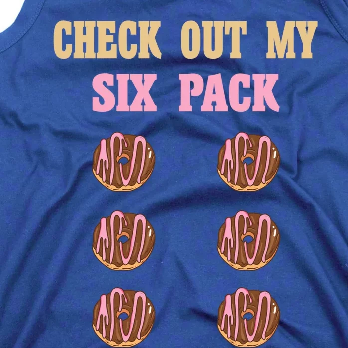 Check Out My Six 6 Pack Chocolate Donut Weightlifting Gift Tank Top