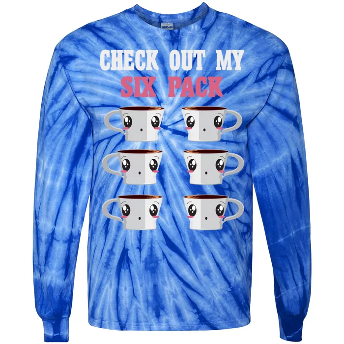 Check Out My Six 6 Pack Coffee Weightlifting 'S 'S Great Gift Tie-Dye Long Sleeve Shirt