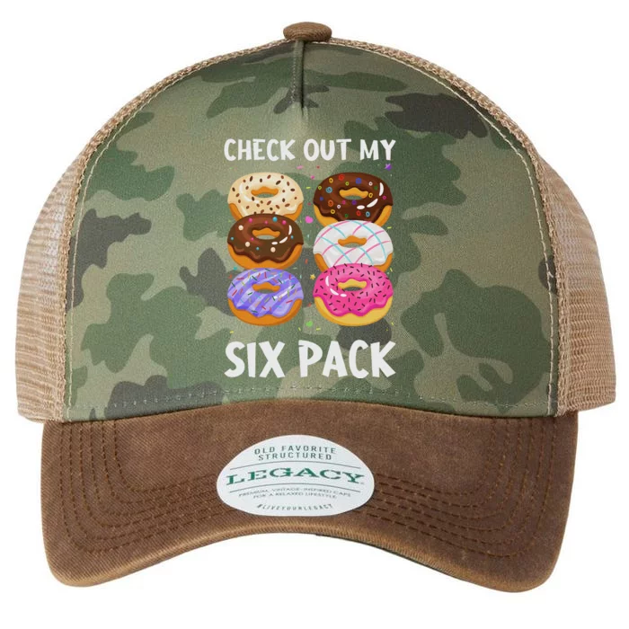 Check Out My Six Pack Donut Funny Gym Legacy Tie Dye Trucker Hat