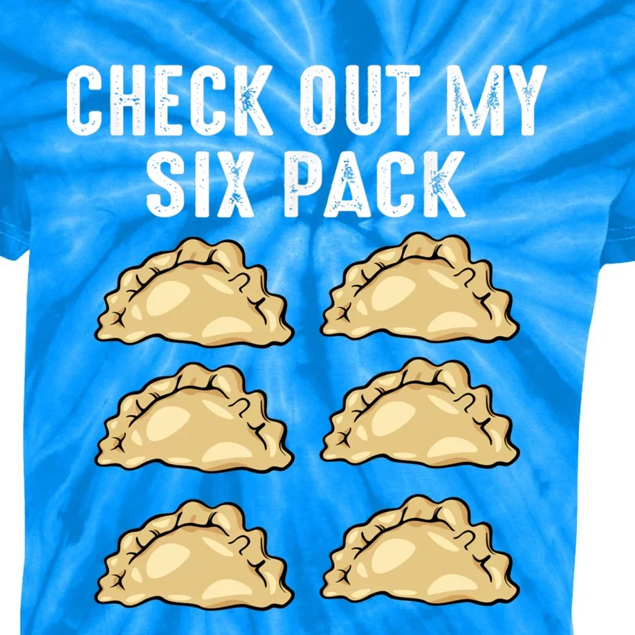 Check Out My Six Pack 6funny Giftpack Polish Pierogi Six Pack Cool Gift Kids Tie-Dye T-Shirt