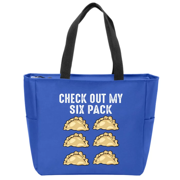 Check Out My Six Pack 6funny Giftpack Polish Pierogi Six Pack Cool Gift Zip Tote Bag