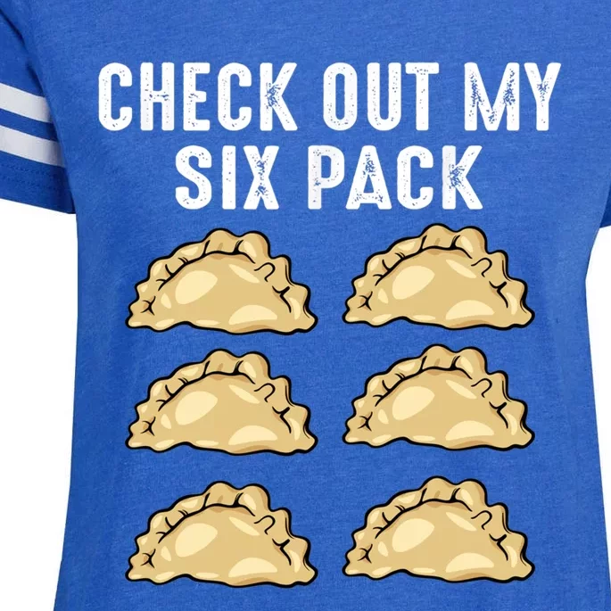 Check Out My Six Pack 6funny Giftpack Polish Pierogi Six Pack Cool Gift Enza Ladies Jersey Football T-Shirt