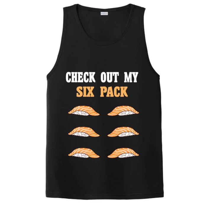 Check Out My Six 6 Pack Ebi Sushi Weightlifting Gift Performance Tank