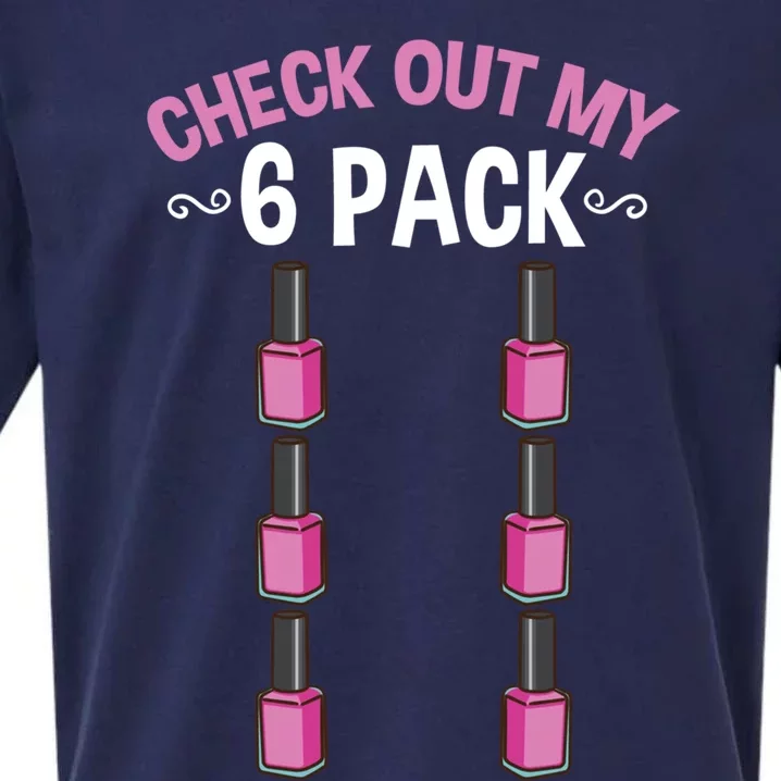 Check Out My Six Pack Nail Polish Gift Sueded Cloud Jersey T-Shirt