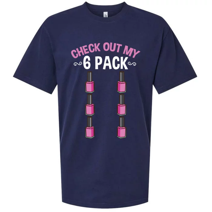 Check Out My Six Pack Nail Polish Gift Sueded Cloud Jersey T-Shirt