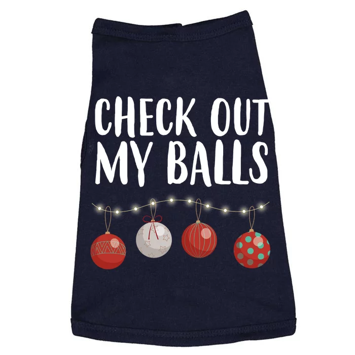 Check Out My Balls Funny Christmas Ornament Doggie Tank