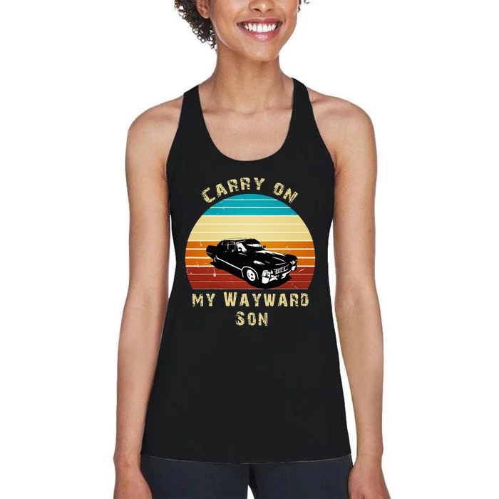 Carry on my Wayward Son Vintage Gift Women's Racerback Tank