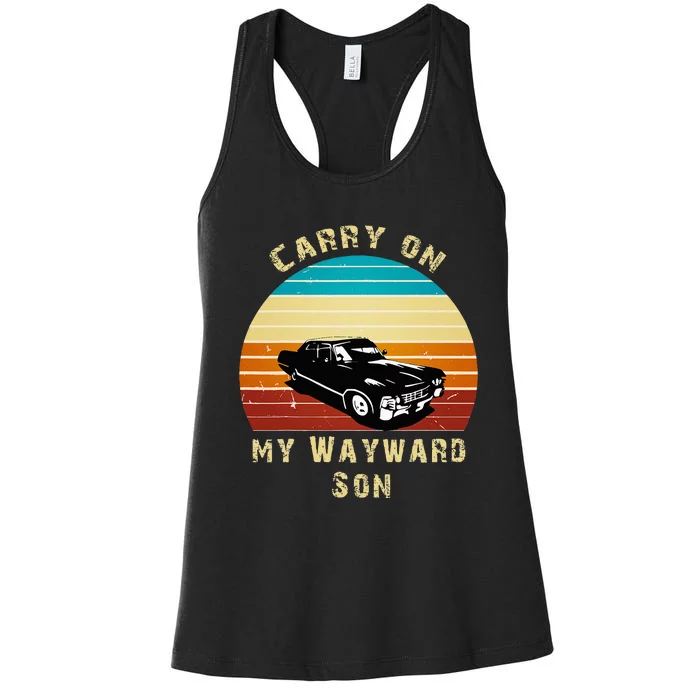 Carry on my Wayward Son Vintage Gift Women's Racerback Tank