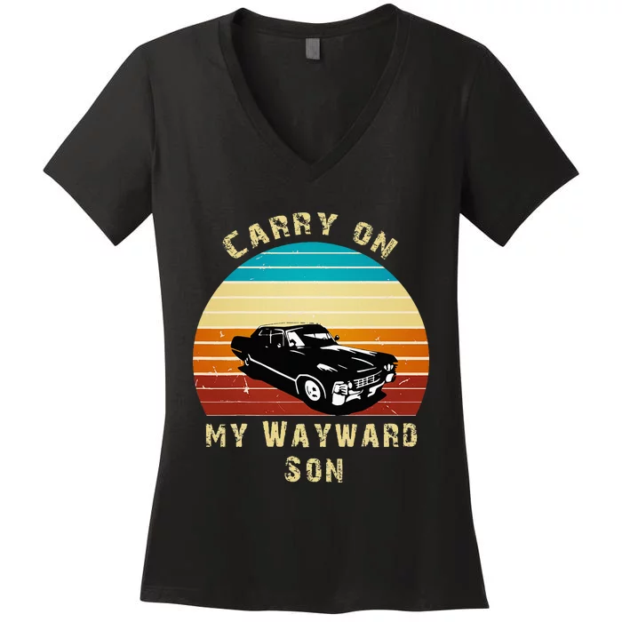 Carry on my Wayward Son Vintage Gift Women's V-Neck T-Shirt