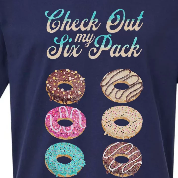 Check Out My Six Pack Funny Donut Sueded Cloud Jersey T-Shirt