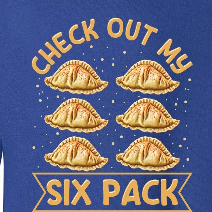 Check Out My Six Pack Design Pierogi Lover Gift Toddler Sweatshirt