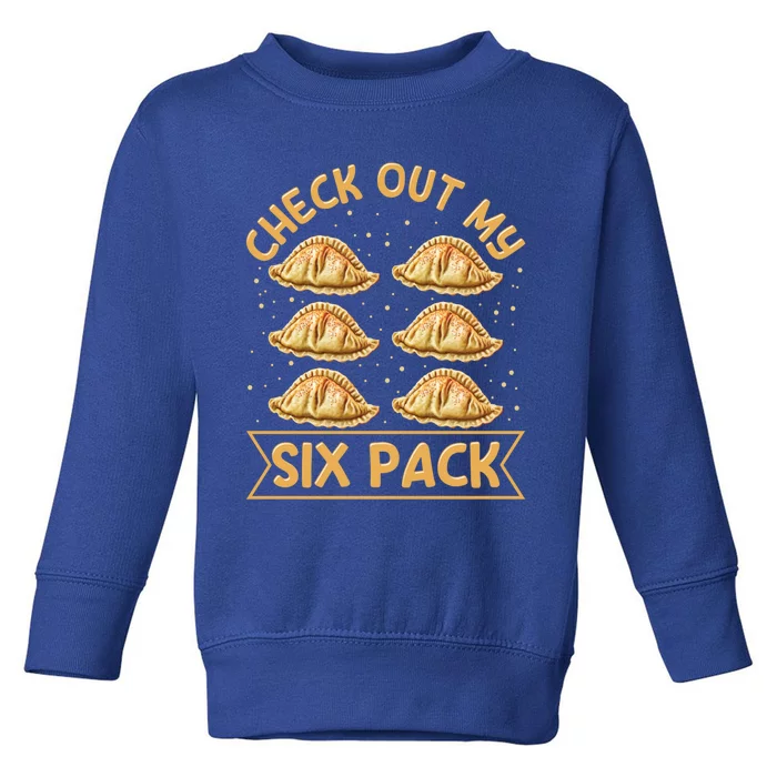 Check Out My Six Pack Design Pierogi Lover Gift Toddler Sweatshirt