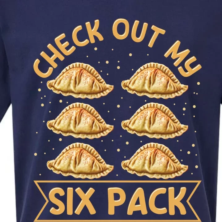 Check Out My Six Pack Design Pierogi Lover Gift Sueded Cloud Jersey T-Shirt