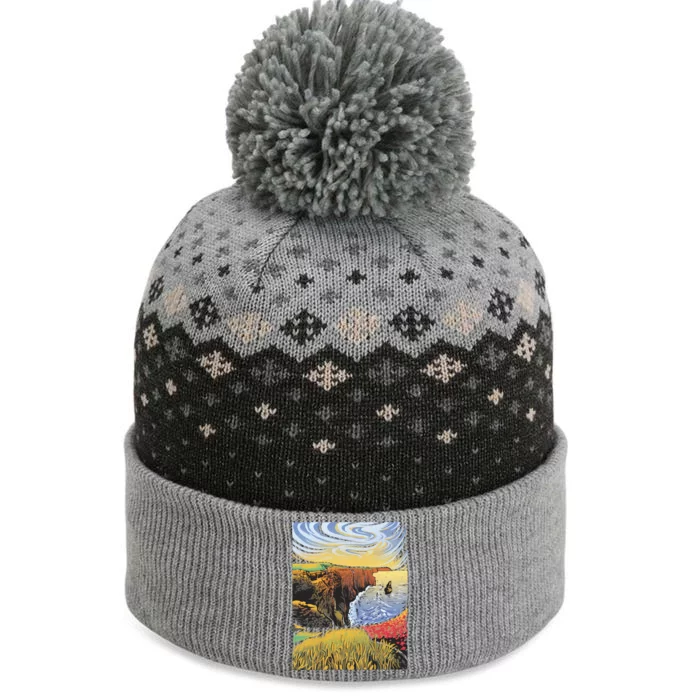 Cliffs Of Moher Landscape Nature The Baniff Cuffed Pom Beanie