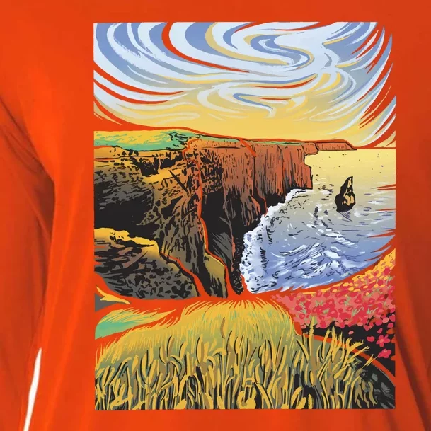 Cliffs Of Moher Landscape Nature Cooling Performance Long Sleeve Crew