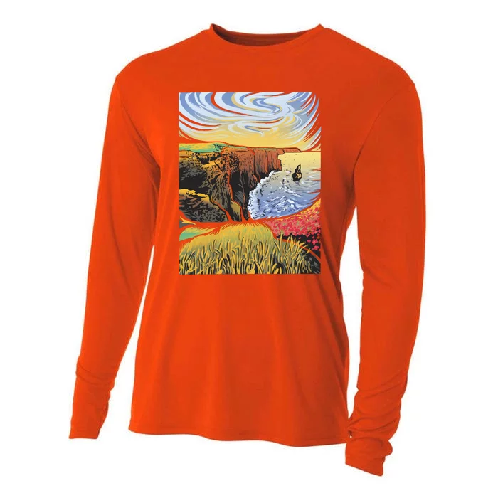 Cliffs Of Moher Landscape Nature Cooling Performance Long Sleeve Crew