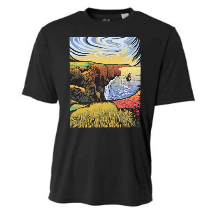 Cliffs Of Moher Landscape Nature Cooling Performance Crew T-Shirt