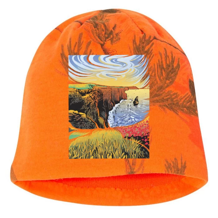 Cliffs Of Moher Landscape Nature Kati - Camo Knit Beanie