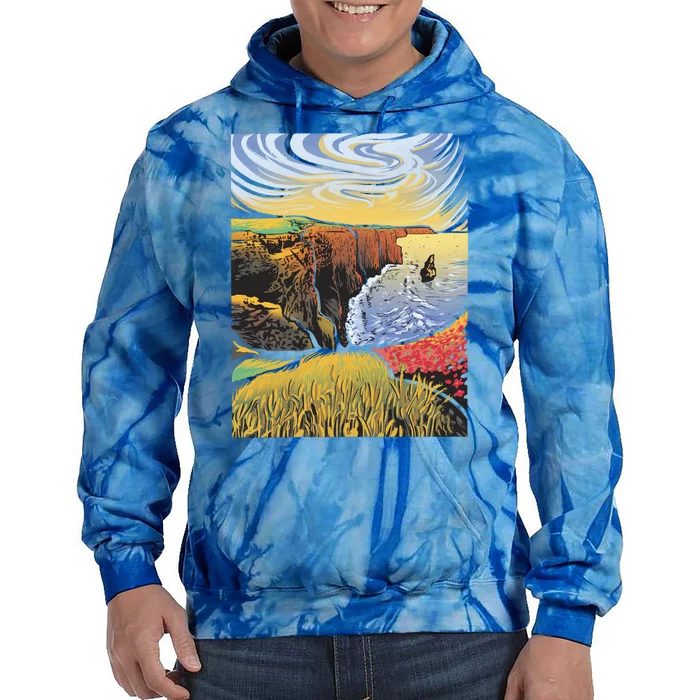 Cliffs Of Moher Landscape Nature Tie Dye Hoodie