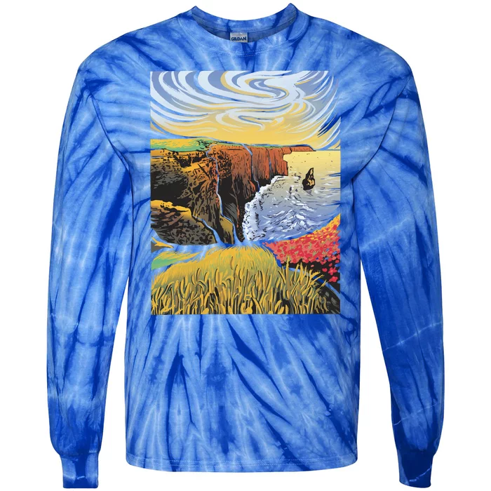 Cliffs Of Moher Landscape Nature Tie-Dye Long Sleeve Shirt