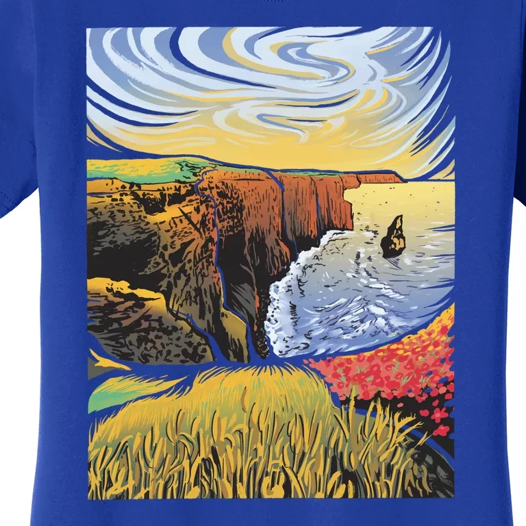 Cliffs Of Moher Landscape Nature Women's T-Shirt