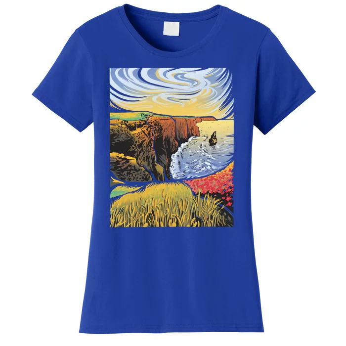 Cliffs Of Moher Landscape Nature Women's T-Shirt