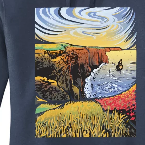 Cliffs Of Moher Landscape Nature Women's Pullover Hoodie