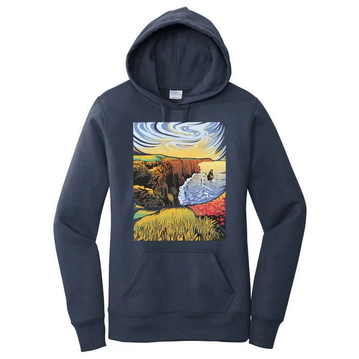 Cliffs Of Moher Landscape Nature Women's Pullover Hoodie