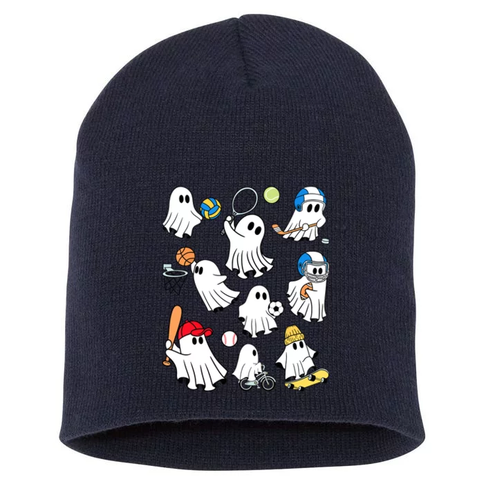 Collection Of Many Cute Baby Ghosts Halloween Sports Funny Gift Short Acrylic Beanie