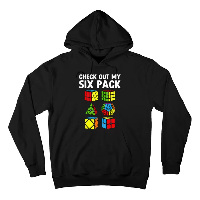 Check Out My Six Pack Puzzle Cube Funny Speed Cubing Hoodie