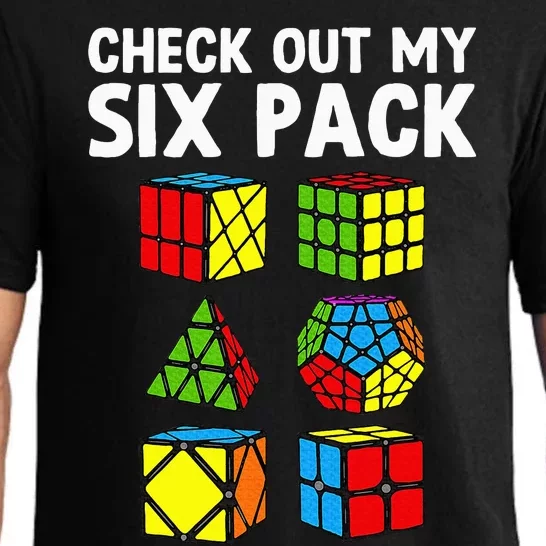 Check Out My Six Pack Puzzle Cube Funny Speed Cubing Pajama Set